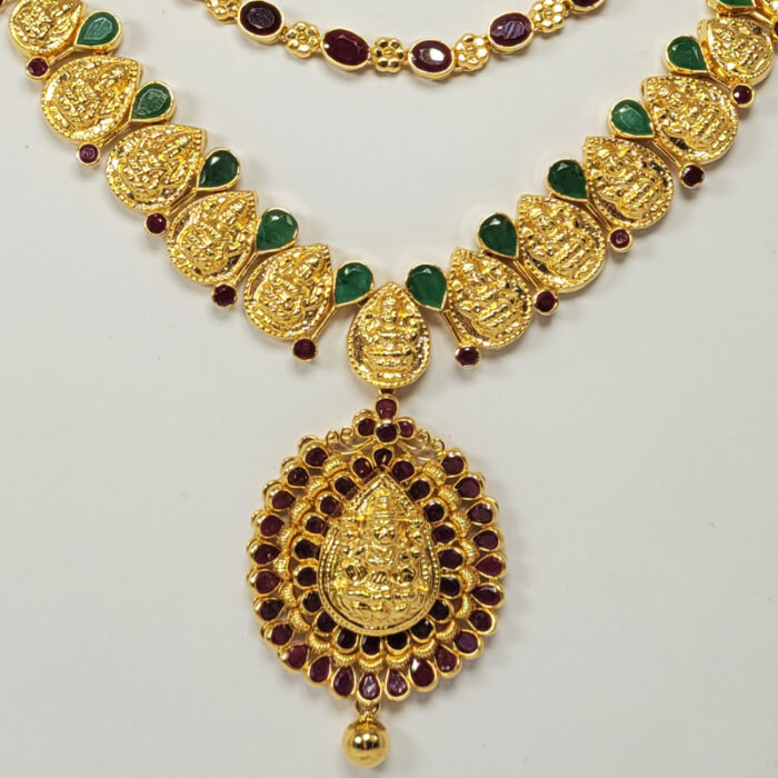 Ruby & Emerald Necklace Set