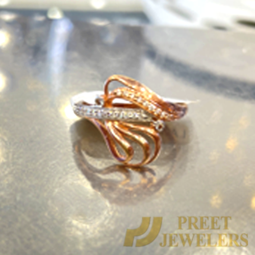 Women Rose Gold Ladies Ring - Regular Wear Collection